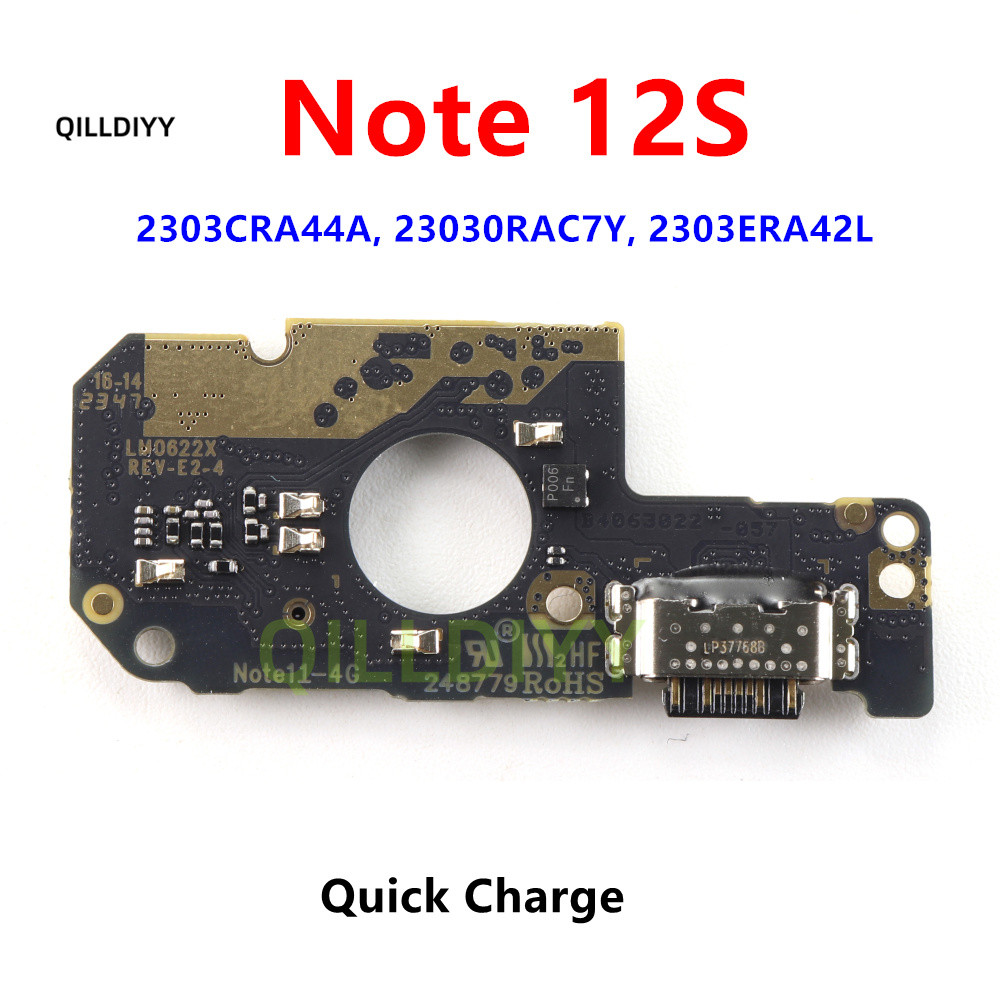 Cổng kết nối sạc USB Type-C Cáp mềm cho Xiaomi Redmi Note 12 5G 4G 12S Bộ phận sửa chữa cổng sạc