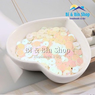 30g Kim Sa Phẳng 5mm Màu Sữa Cừ Đính Kết Trang Phục Thời Trang, Làm Phụ Kiện Handmade