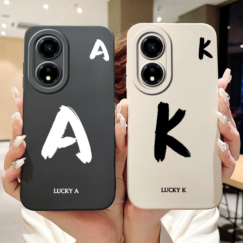 Ốp điện thoại Honor X5Plus WOD-LX1 WOD-LX2 WOD-LX3 Honor X5 Plus Ốp lưng thời trang đơn giản Thiết kế họa tiết A-Z Ốp lưng chống sốc bằng silicon