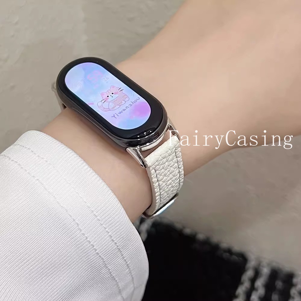 Mẫu Vải Louche Da Cho Xiaomi Mi Band 10 9 8 7 6 5 4 3 Dây Đeo Cổ Tay Correa Thay Thế Miband 8 9 Hoạt Động Vòng Tay Ban Nhạc