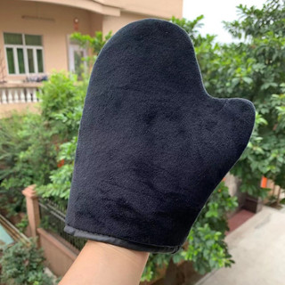Găng tay chống ẩm bôi dầu màu đen đổ xô, găng tay spa, găng tay chống nắng, găng tay lau mặt, găng tay bôi, làm sạch 1QRZ