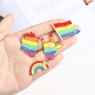 100 Phong Cách LGBT Đồng Tính Men Thổ Cẩm Nhiều Màu Sắc Sáng Tạo Ngộ nghĩnh Kim Loại Pin Cá Tính Cầu Vồng Ba Lô Quần Áo Phụ Kiện Tháng Niềm Tự Hào Quà Tặng