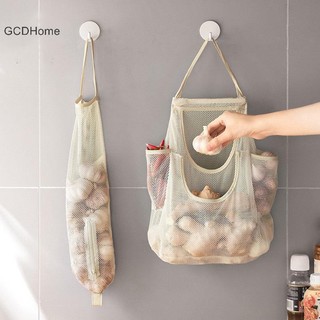 GCDHome Túi Đựng Rác Trái Cây Và Rau Túi Bảo Quản Phụ Kiện Nhà Bếp Treo Tường Lưới Tỏi Hành Gừng Túi Bảo Quản HOT
