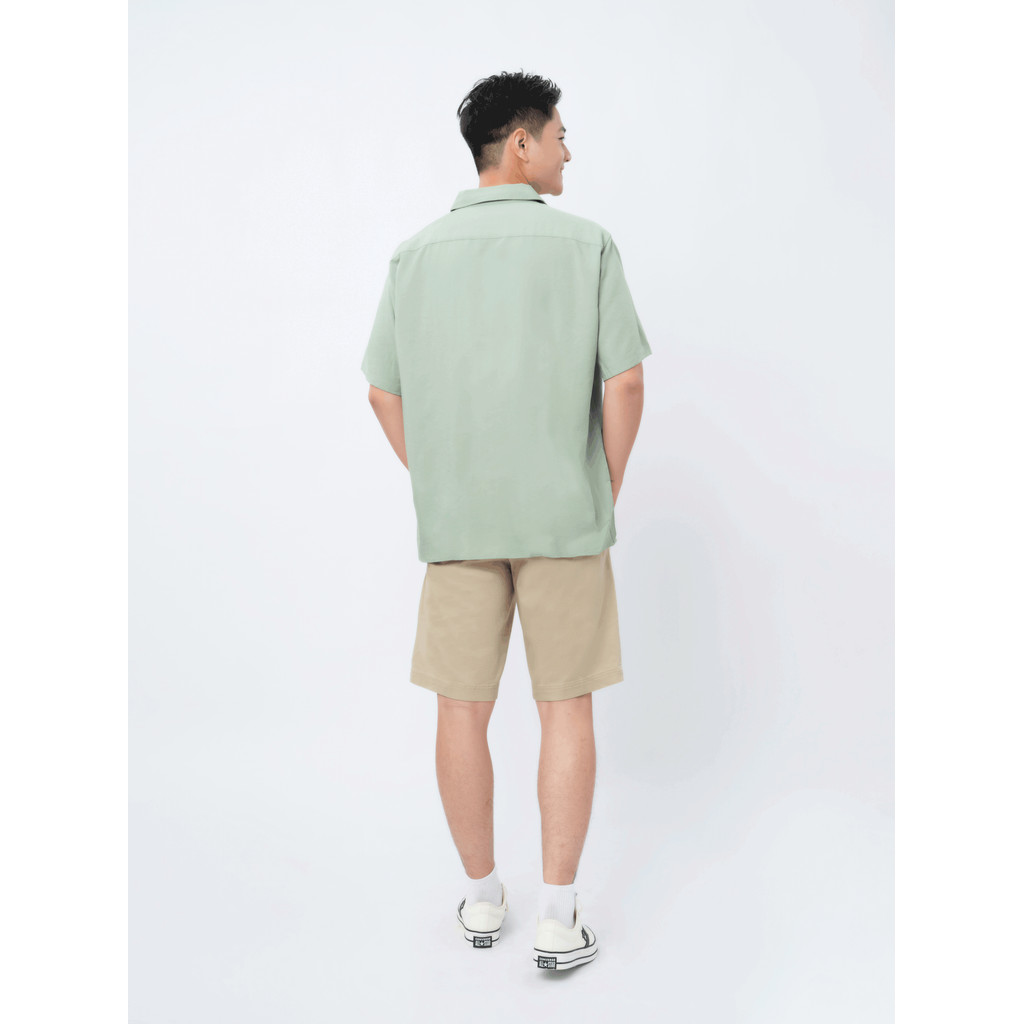 Sơ mi tay ngắn lai ngang VIETTIEN SMART CASUAL vải Visco phom REGULAR VT00000374
