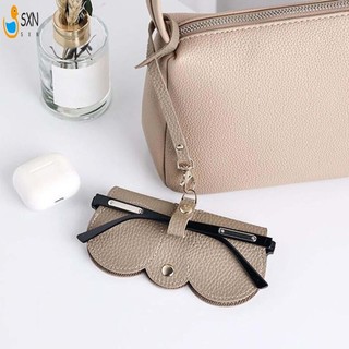 Túi đựng kính râm bằng da có dây đeo cổ tay Hộp đựng kính râm để đựng chìa khóa tiền xu
