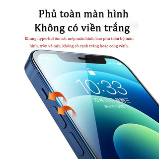 Kính cường lực trong suốt chống cháy nổ chống rơi vỡ không bám vân tay cho iPhone 11 12 13 14 15 16 17 Pro Max 17air