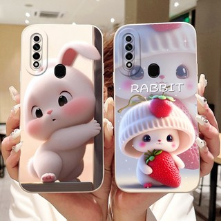 Dành Cho Oppo A31 (2020) / A8 (2019) Vỏ Hoạt Hình Mèo Thỏ Dễ Thương Mới Oppo A31 A8 CPH2015 Vỏ Điện Thoại Silicon Mềm Bảo Vệ Ống Kính