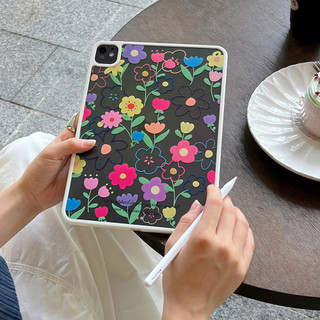Vỏ Acrylic Cứng Tuya Hoạt Hình Hoa Dành Cho Mini6 Mini7 A17Pro IPad 5 6 7 8 9 10 11 A16 Air 2 3 4 5 6 Air 11 M2 Pro10.5 10.2 "Pro11 2018 2020 2021 2022 M4 Pro13 2024 2025