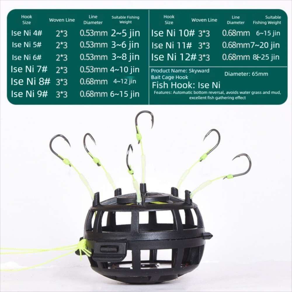 TRACEILLOIAN Mồi Câu Cá Lồng với Dây Thép Carbon Chống Cuộn - Phù Hợp cho Cá Chép Ngoài Trời