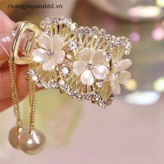 # yanddd # Thời Trang Kim Cương Giả sel Ngọc Trai Móng Vuốt Tóc Hoa Nữ Barrettes Đuôi Ngựa Giá Đỡ Kẹp Tóc Phụ Kiện Tóc Quà Tặng.