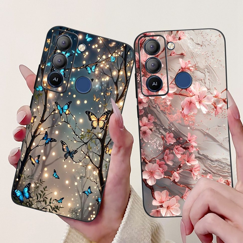 Tecno BD4 BD4i BD4a Bao Tecno Pop 5 LTE Ốp Lưng Bướm Sang Trọng Tình Yêu Hoa Thời Trang Thoáng Mát Đẹp Trai Sư Tử Sơn