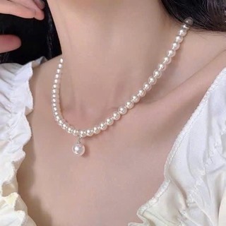 [N988] Vòng Cổ Ngọc Trai 8li Mặt 12li, Dây Chuyền Ngọc Trai Nhân Tạo, Chuỗi Hạt Ngọc - DAISYN