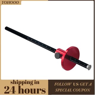 Yohooo Máy đo đánh dấu bánh xe đo hợp kim Aluminum Aluminum Scriber Woodworks Công cụ viết lách song song với số liệu núm có kích thước và tỷ lệ inch