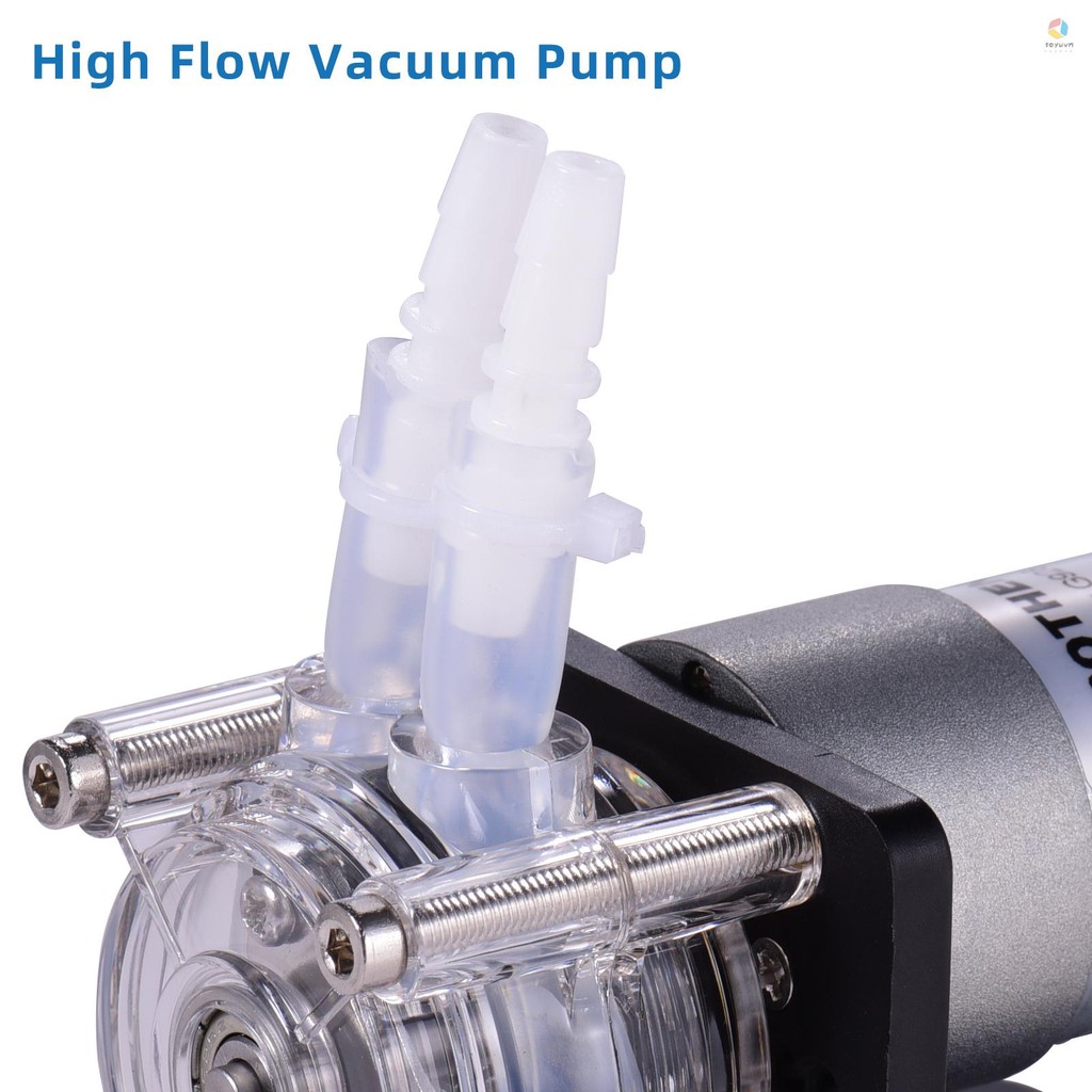 Máy bơm nhu động GROTHEN DC 24V có ống silicon Máy bơm chất lỏng nước lưu lượng cao Máy bơm chân không định lượng tự mồi Chống ăn mòn Lưu lượng có thể điều chỉnh cho các phân tích hóa học phòng thí nghiệm bể cá DIY