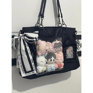 Anime mới niche hàng ngày túi đựng thẻ ruy băng nylon đa năng túi đeo vai thông thường