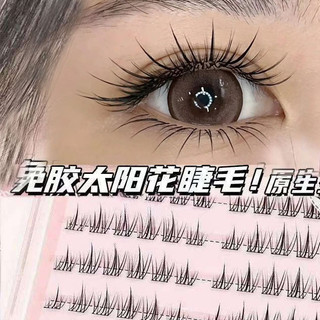 Mi giả dán tự dính Cúc Mặt Trời Thương hiệu Chim May Mắn Kiểu tự nhiên