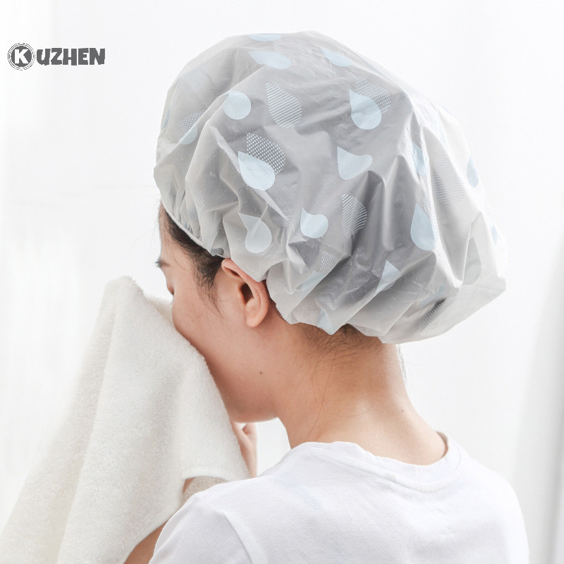 KUZHEN 1 / 3 Nơ In Hình Tắm Dày Chống Thấm Nước Và Dầu Thấm Hút Tắm Nữ Phụ Kiện Phòng Tắm Spa Tóc Salon Cung Cấp HOT