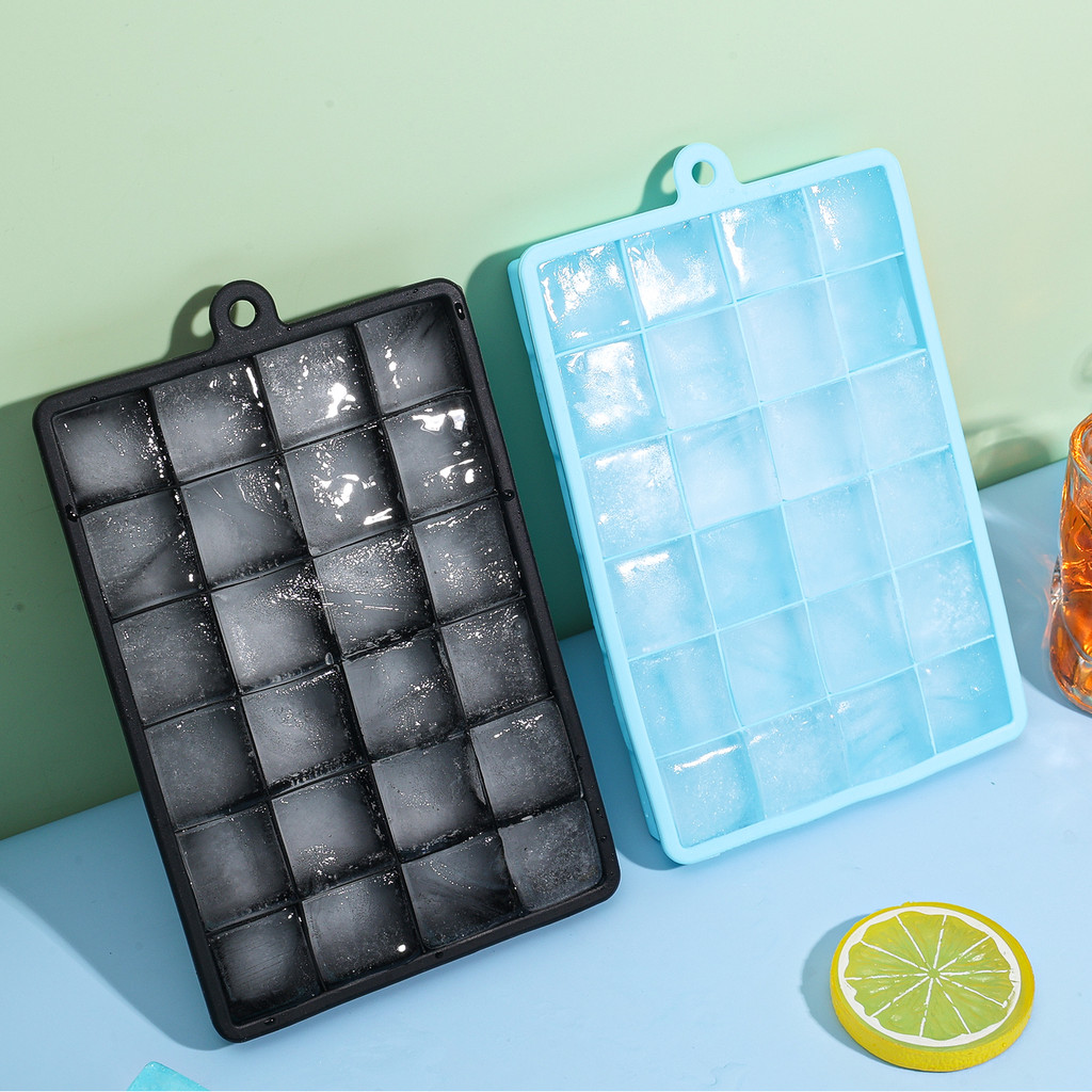 [H & L] Khay đựng đá viên an toàn thực phẩm cao cấp - Khuôn silicon 24 lưới linh hoạt, bề mặt chống dính & thiết kế có thể xếp chồng lên nhau, Máy rửa chén an toàn để làm sạch dễ dàng