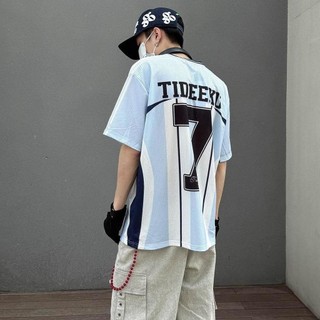 Áo thun nam GKSSS tay ngắn thời trang Mỹ phong cách hip-hop cổ chữ V áo thể thao phong cách trung tính
