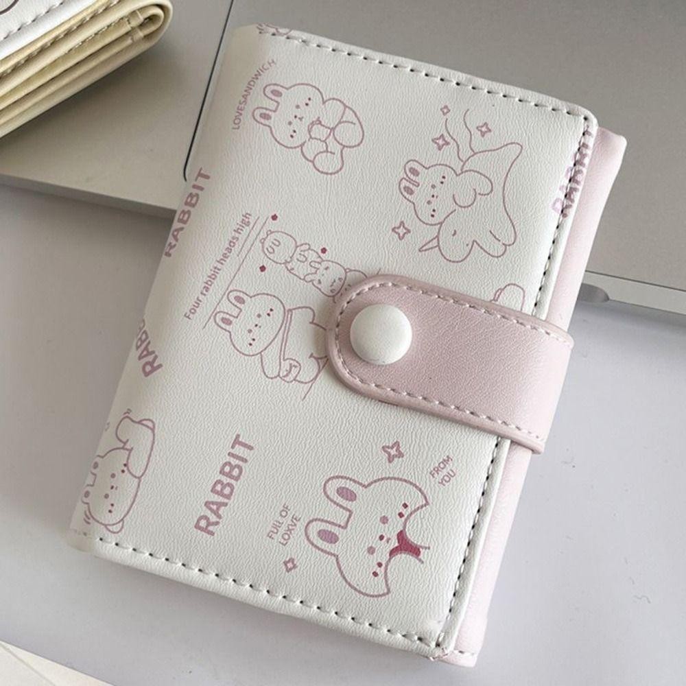 Hộp đựng thẻ tín dụng SAVORBOX, Ví nữ Mini in hoạt hình PU, Ví gấp ba lần nhẹ