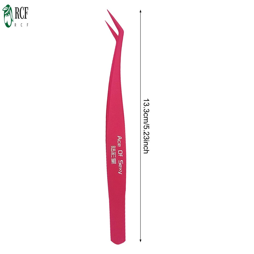 Thép không gỉ Slanted Eye Brow Kẹp Lông Mi Giả Nối Dài Nhíp Trang Điểm Dụng Cụ Mỹ Phẩm