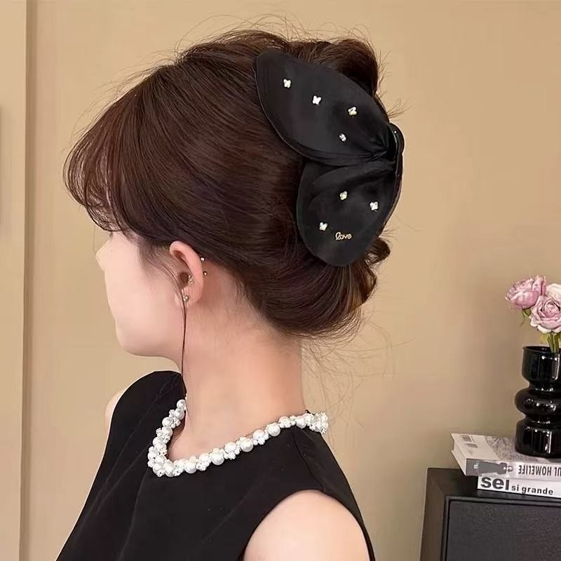 Nơ Mới Lấy Lớn Cao Cấp Lưới Mùa Hè Kẹp Tóc Nữ Lưng