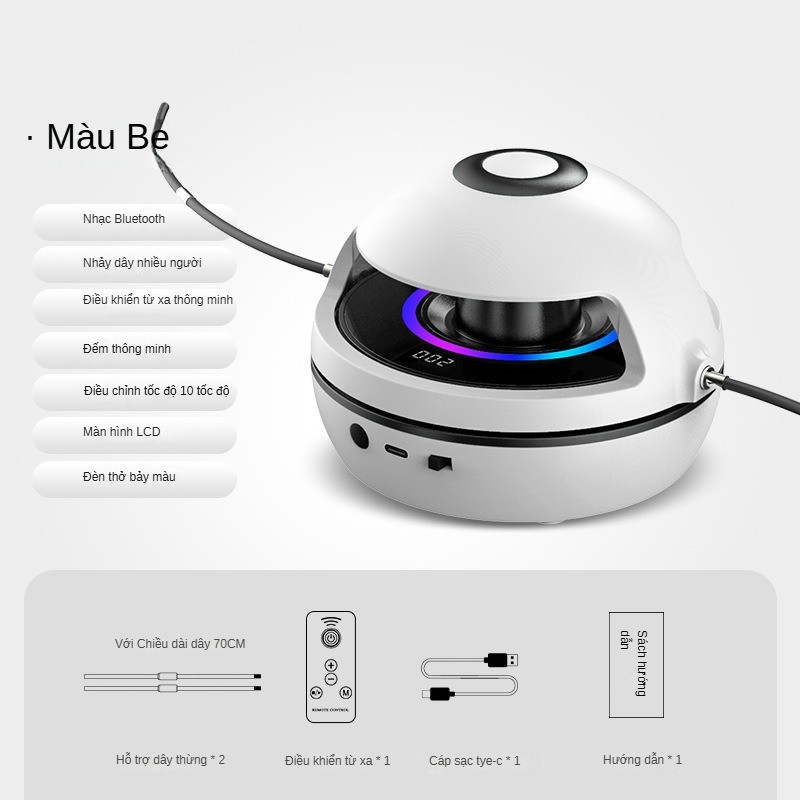 Có thể sạc lại Bluetooth thông minh Điều khiển từ xa Dây nhạc Máy nhảy dây tự động
