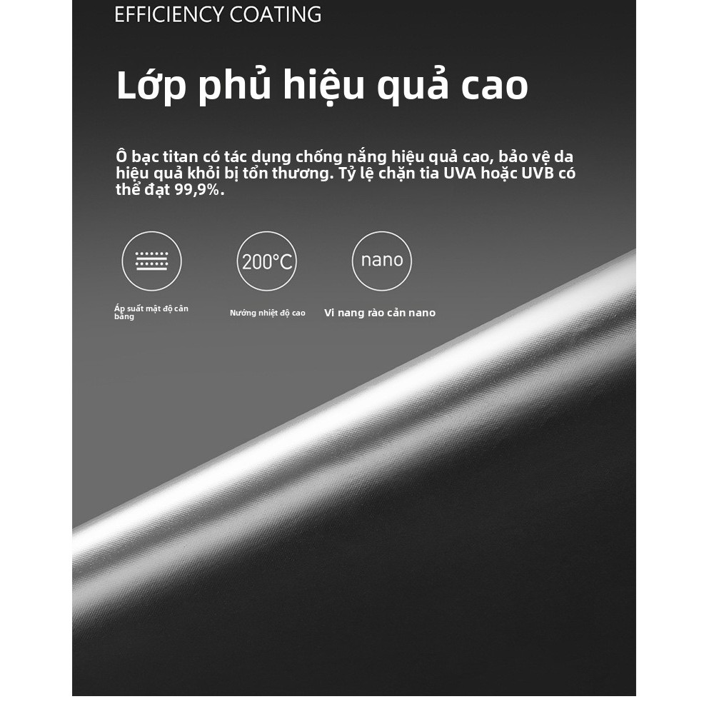 Ô 8-Bone Titan Bạc Cao Su Ba Mặt Tự Động Ô Chống Nắng Tấm Che Nắng Ô Ra
