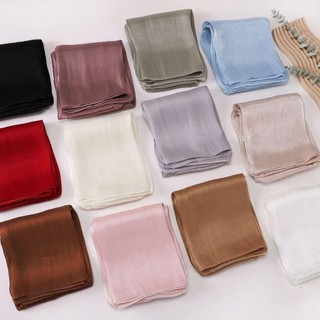 Khăn lụa RISEDOT, Khăn choàng chống nắng màu trơn tỏa sáng, voan dài voan mềm thời trang Hijab che mặt ngoài trời