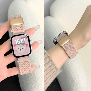 Dây đeo thay thế vòng bện từ tính Nylon cho Huawei Watch Fit 4 5 Pro Dây đeo thoải mái có thể điều chỉnh cho Huawei Watch Fit 3 Fit 2 1 Vòng đeo tay