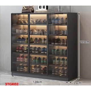 Tủ đựng giày cánh kính 3TGK02 (Tủ không đèn)- NỘI THẤT LẮP RÁP VIENDONGADV