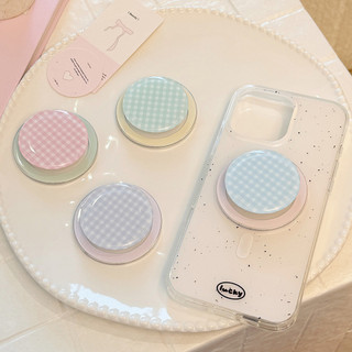 Lưới Dễ Thương Màu Macron Tròn Từ Tính Giá Đỡ Điện Thoại Cho IPhone 16 15 14 13 12 Pro Max 14 Plus Có Thể Gập Lại Pop Ring Grip Co Giãn Để Bàn Đứng P2