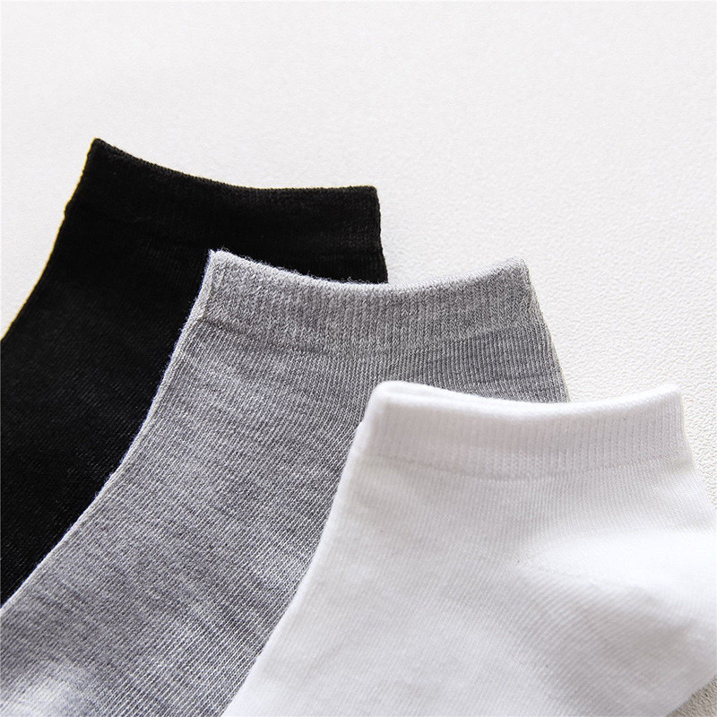 🔥Còn hàng🔥Tất thuyền nam màu trắng đen, chất liệu cotton co giãn