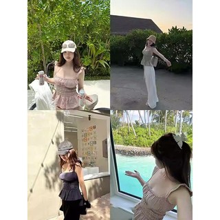 Mỹ Thiết Kê màu Trơn Niche Camisole Quần Áo Nữ Hot Girl Phong Cách Eo Ôm Hơn Nhìn Phù Hợp Với Tất Cả Trận Đấu Top 6.4