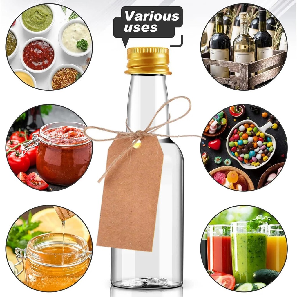 1 / 2 Chiếc Mini Rượu Chai Nhựa Nhỏ Bắn Chai Rỗng Chai Rượu Ủng Hộ Đảng