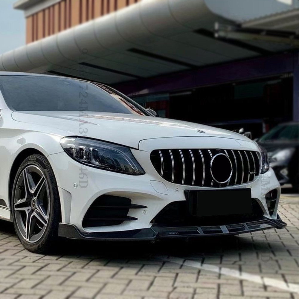 Lưới tản nhiệt cản trước phong cách GT GTR, Dành cho Mercedes W205 Benz C class C205 S205 A205 C43 2014 2015 2016 2017 2018 2019 2020 2021 2022 Hood Đầu vào lưới điều chỉnh phụ kiện