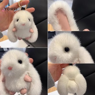 YOWEI Dễ Thương Lông Tơ Móc Khóa Nhẫn Sang Trọng Pompon Búp Bê Ba Lô Mặt Dây Chuyền Cho Cặp Đôi Xe Chìa Khóa Trang Sức Quà Tặng VN
