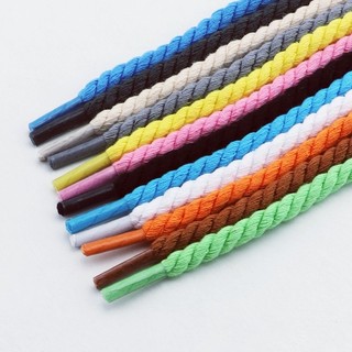 1 Đôi Dây Giày Tròn Rộng 6mm Cotton Đế Bằng Xoắn Ren Cho Giày Bốt 120/140/160CM