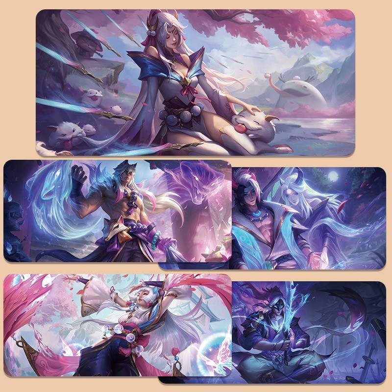 Liên Minh Huyền Thoại Chuột Miếng Lót Siêu Dày Anime Trò Chơi Chơi Game LOL Bàn Phím Miếng Lót Bàn