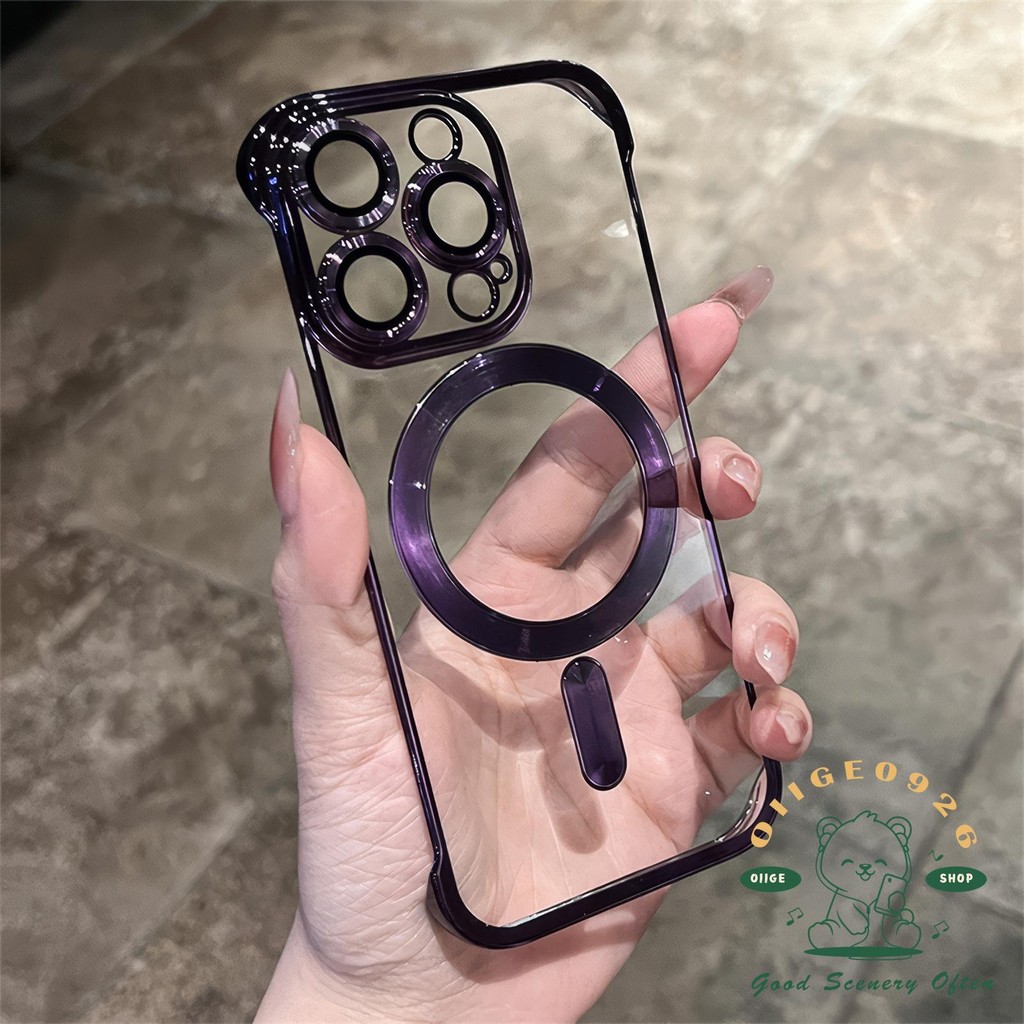 Mạ siêu mỏng từ tính Vỏ điện thoại iphone16 Pro Max 15 14 13 12 11 vỏ cho vỏ iPhone PC Vỏ cứng chống sốc