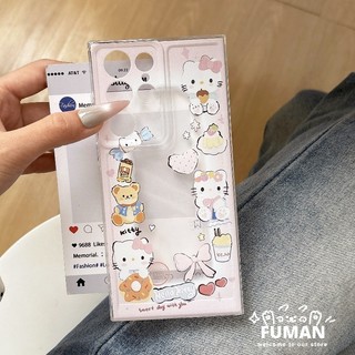 Ốp Điện Thoại HelloKitty Dễ Thương Cho OPPO R17 R15 F11 Pro F9 F7 F5 A71 A59 A39 A37 A5S A3S A12 A12E 5G 4G Gấu Ốp Lưng Hoạt Hình Dễ Thương Mềm Trong Suốt