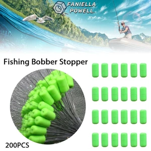 FANIELLAPOWELL 200 Chiếc Đậu Cao Su, Dòng Giải Quyết Phụ Kiện Câu Cá Xanh Bobber Chặn, Phao Mềm Cung Cấp Câu Cá Không Gian Đậu Hồ Sông Biển