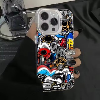 Ốp Điện Thoại IMD Họa Tiết Bánh Răng Cơ Điện Thoại Cho iPhone 11 12 13 14 15 Pro Max 14 15 Plus