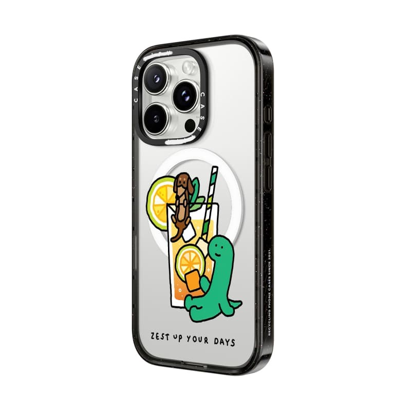 CASECASE X Joguman Vỏ Trà chanh Cạnh Đen Đào Haze Cotton Kẹo Bộ Sưu Tập Màu Sắc Trong Suốt Cứng Từ Hút Tác Động Dành Cho Apple IPhone 12 13 14 15 16 Pro Max Plus Có Hộp