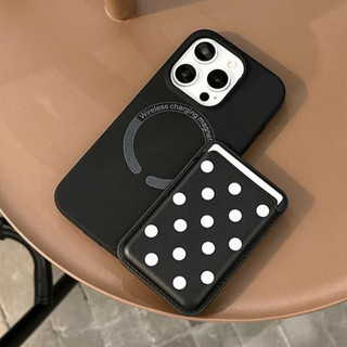 Ốp ví da đen sóng đen Thích hợp cho iPhone 11 12promax 12 13 14 15 Pro max Ốp điện thoại 14promax 15pro 16 Pro max Vỏ