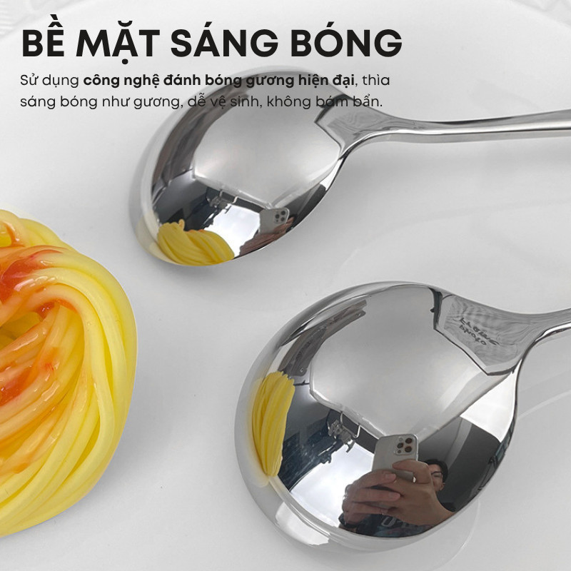 Thìa Inox 304 Ăn Dặm Cho Bé KOOBEE Dài 16cm Miệng Tròn 4.5cm An Toàn Không Gỉ Sét Sáng Bóng Họa Tiết Dễ Thương | 296