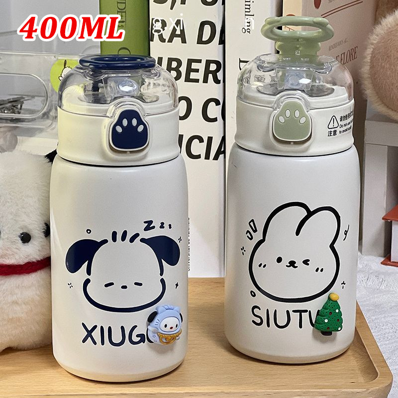 Bình Nước Giữ Nhiệt 400ml Thiết Kế Chân Gấu Dễ Thương, bình nước giữ nhiệt cute, Bằng Thép Không Gỉ chai nước 304