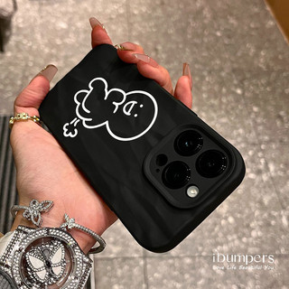 ibumpers Ốp Điện Thoại iPhone Phim Hoạt Hình Vui Nhộn Cặp Đôi Họa Tiết Cho IPhone 16 15 14 12 13 11 Pro Max IP 7 8 Plus X XS XR Xếp Ly Ốp Lưng Silicon Mềm Chống Sốc