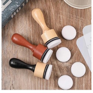 JIANWU Vintage Tay Cầm Bằng Gỗ Chất Liệu Màu Cắt Xốp Tem Sáng Tạo DIY Tạp Chí Sinh Viên Tiếp Liệu Văn Phòng Phẩm