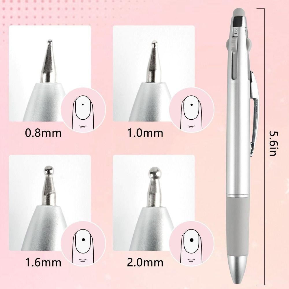 Bút chấm móng tay SIMPLEAID, Bút chấm móng tay nghệ thuật nhiều kích thước 4 trong 1, Thiết kế bút bi chuyên nghiệp Loại báo chí Dụng cụ vẽ móng tay chuyên nghiệp